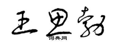 曾慶福王思勃草書個性簽名怎么寫