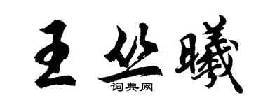 胡問遂王叢曦行書個性簽名怎么寫