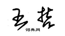 朱錫榮王哲草書個性簽名怎么寫