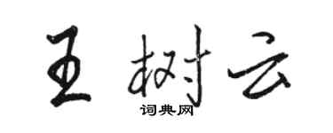 駱恆光王樹雲行書個性簽名怎么寫