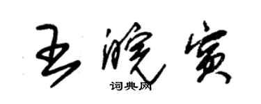 朱錫榮王皖賓草書個性簽名怎么寫