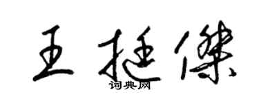 梁錦英王挺傑草書個性簽名怎么寫