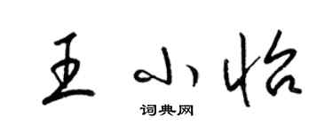 梁錦英王小怡草書個性簽名怎么寫