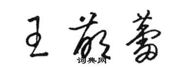 駱恆光王萌蕾草書個性簽名怎么寫