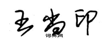 朱錫榮王尚印草書個性簽名怎么寫