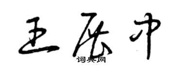 曾慶福王展中草書個性簽名怎么寫