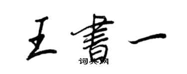 王正良王書一行書個性簽名怎么寫