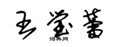 朱錫榮王瑩蕾草書個性簽名怎么寫