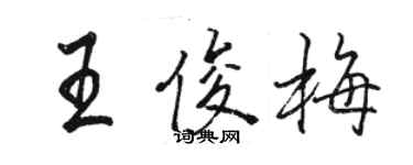 駱恆光王俊梅行書個性簽名怎么寫