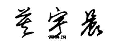 朱錫榮莫宇晨草書個性簽名怎么寫