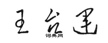 駱恆光王台運草書個性簽名怎么寫