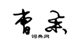 朱錫榮曹舉草書個性簽名怎么寫