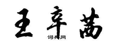 胡問遂王辛茜行書個性簽名怎么寫