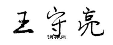 曾慶福王守亮行書個性簽名怎么寫