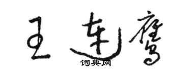 駱恆光王連鷹草書個性簽名怎么寫