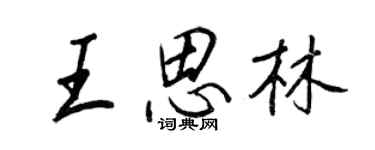 王正良王思林行書個性簽名怎么寫