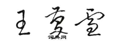 駱恆光王慶雪草書個性簽名怎么寫