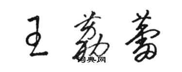 駱恆光王荔蕾草書個性簽名怎么寫