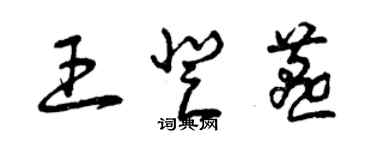 曾慶福王登燕草書個性簽名怎么寫