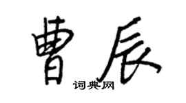 王正良曹辰行書個性簽名怎么寫