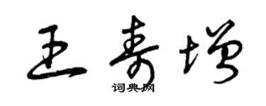 曾慶福王壽增草書個性簽名怎么寫