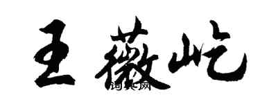 胡問遂王薇屹行書個性簽名怎么寫