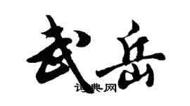 胡問遂武岳行書個性簽名怎么寫