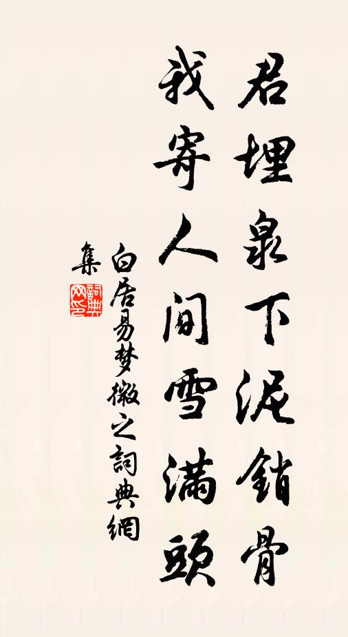 白居易君埋泉下泥銷骨,我寄人間雪滿頭。書法作品欣賞