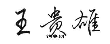 駱恆光王貴雄行書個性簽名怎么寫