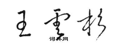 駱恆光王雲杉草書個性簽名怎么寫