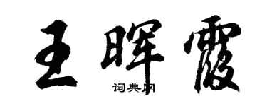 胡問遂王暉霞行書個性簽名怎么寫