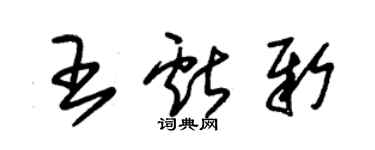朱錫榮王獻新草書個性簽名怎么寫