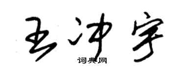 朱錫榮王沖宇草書個性簽名怎么寫