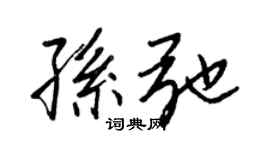 王正良孫弛行書個性簽名怎么寫