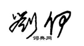 朱錫榮劉伊草書個性簽名怎么寫