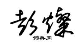 朱錫榮彭燦草書個性簽名怎么寫