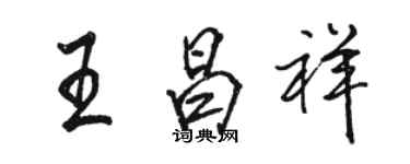 駱恆光王昌祥行書個性簽名怎么寫