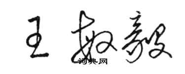 駱恆光王敏毅草書個性簽名怎么寫