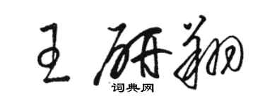 駱恆光王研翔草書個性簽名怎么寫