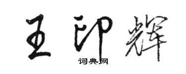 駱恆光王印輝行書個性簽名怎么寫
