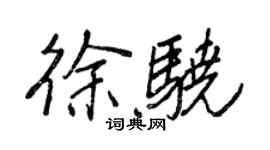 王正良徐驍行書個性簽名怎么寫