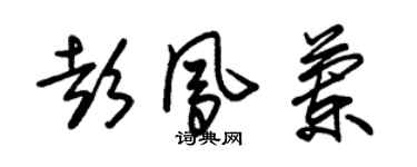朱錫榮彭鳳蘭草書個性簽名怎么寫