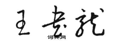 駱恆光王書龍草書個性簽名怎么寫