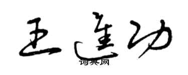 曾慶福王進功草書個性簽名怎么寫