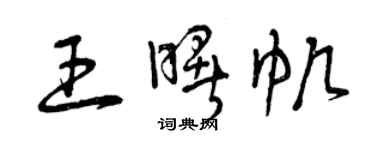 曾慶福王曙帆草書個性簽名怎么寫