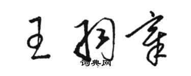 駱恆光王羽章草書個性簽名怎么寫