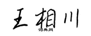 王正良王相川行書個性簽名怎么寫