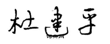 曾慶福杜建平草書個性簽名怎么寫