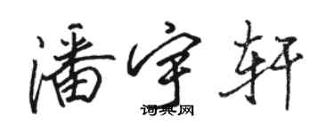 駱恆光潘宇軒行書個性簽名怎么寫