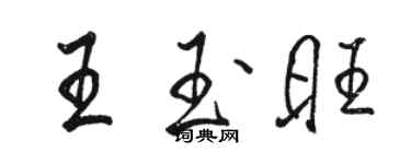 駱恆光王玉旺行書個性簽名怎么寫